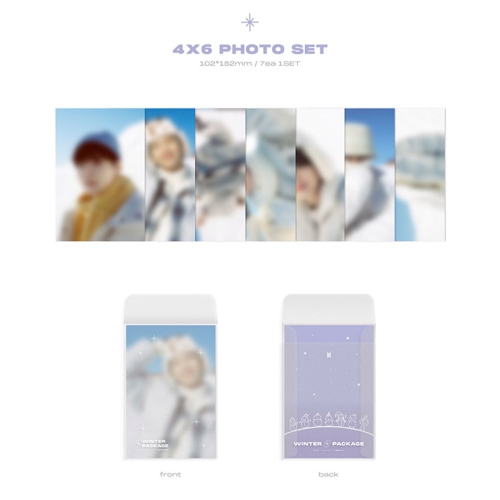 BTS 2021 WINTER PACKAGE 4X6 PHOTO SET - BRAND NEW
